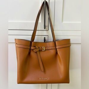 MICHAEL KORS Brown Leather Tote Handbag Travel Tote